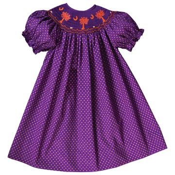 Smocked Palmeto Moon Dark Purple